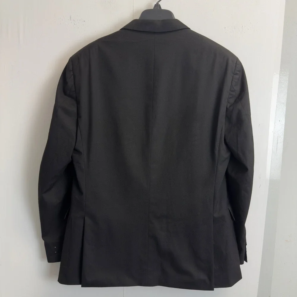 Marc Ecko Cut & Sew Mens Black Two Button Blazer Jacket Size 42R Stretch